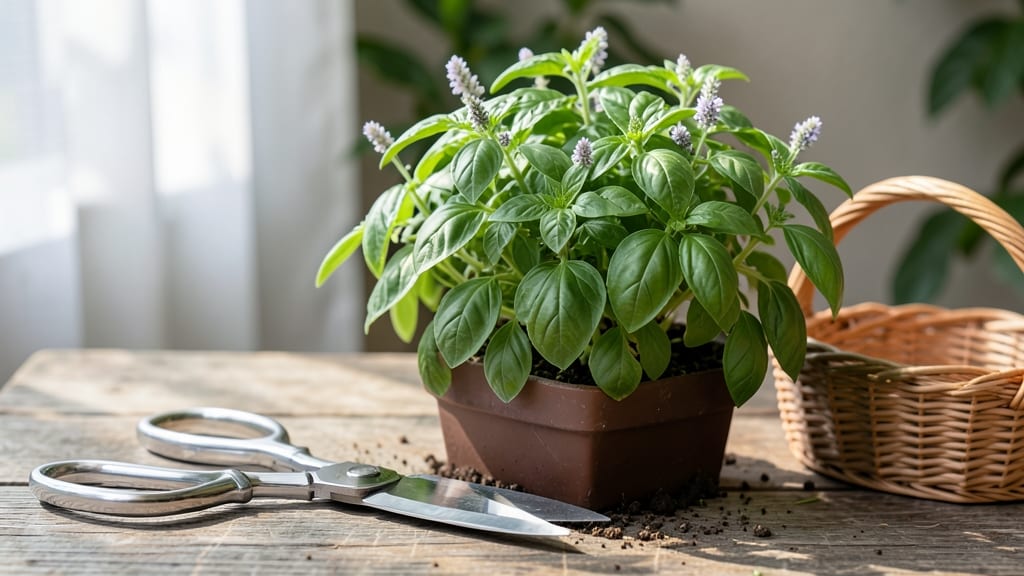 Basil Harvest Time: When Leaves Cup Tightly for Boldest Flavor