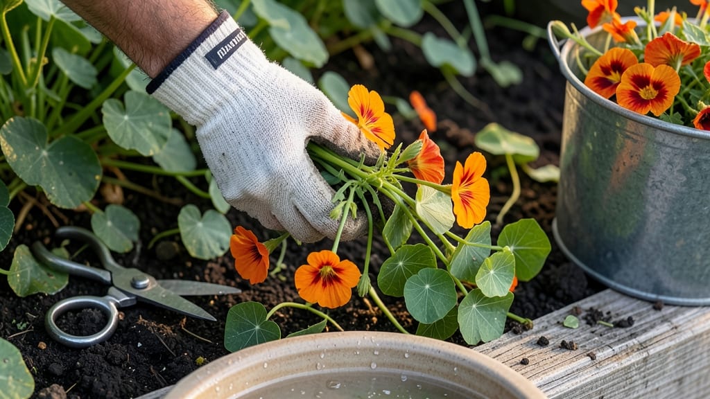 How to Harvest Nasturtium Flowers: Pinch-and-Preserve Method for Long-Lasting Blooms