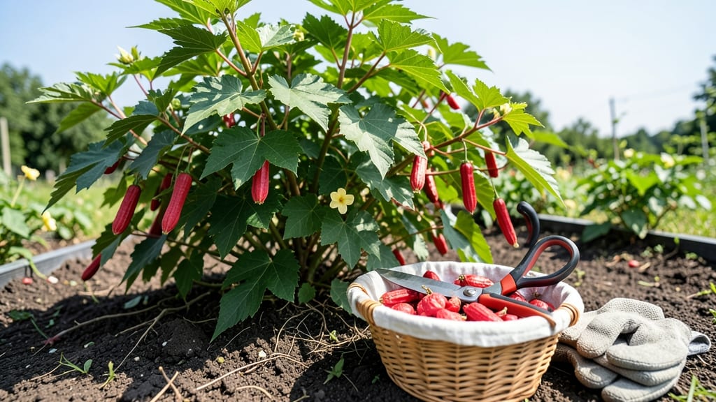 When to Harvest Roselle Calyx: 3 Color & Texture Cues for Peak Tartness