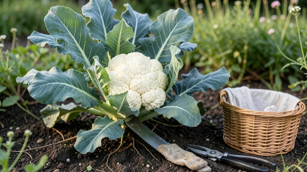 How to Harvest Cauliflower: When Curds Tighten and Leaves Cup for Perfect Picking