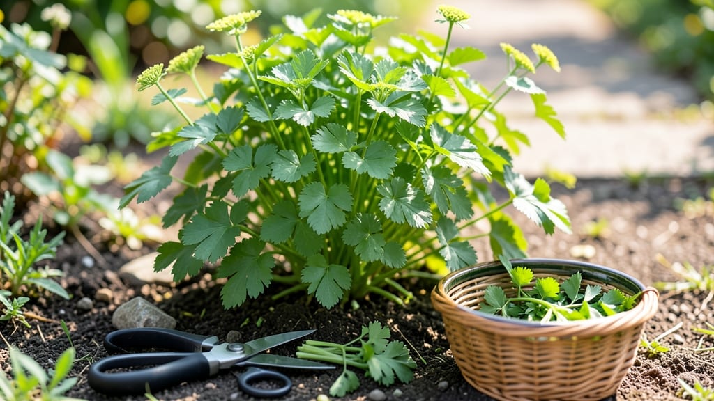 How to Harvest Flat Leaf Parsley: When Stems Pull Cleanly Without Resistance