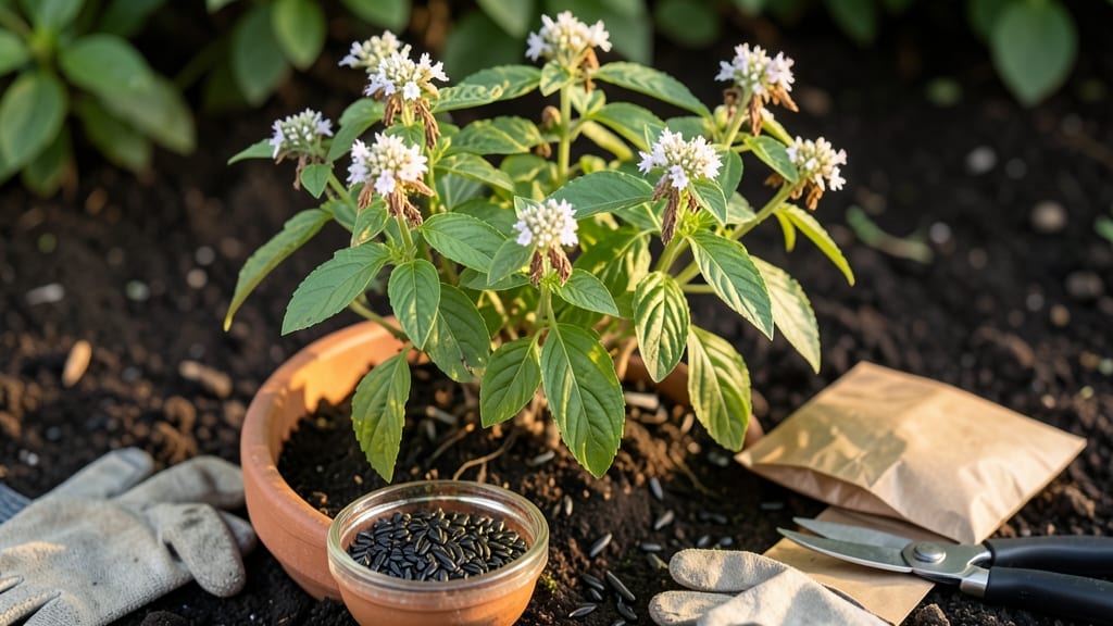 How to Harvest Thai Basil Seeds: When Pods Split Open & Save Them Properly