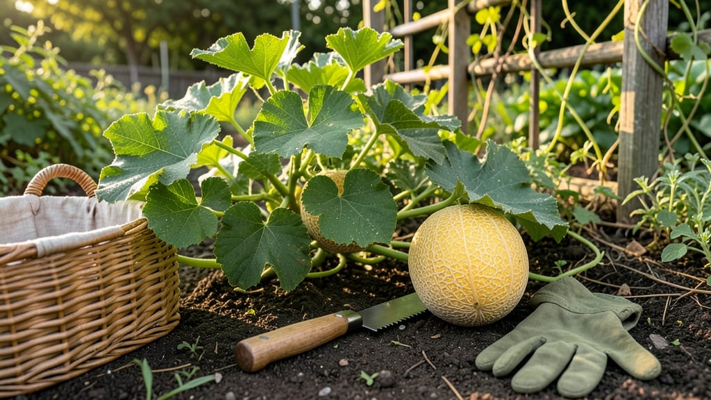 Cantaloupe Harvest Time: Blossom Drop Trick for Foolproof Ripeness