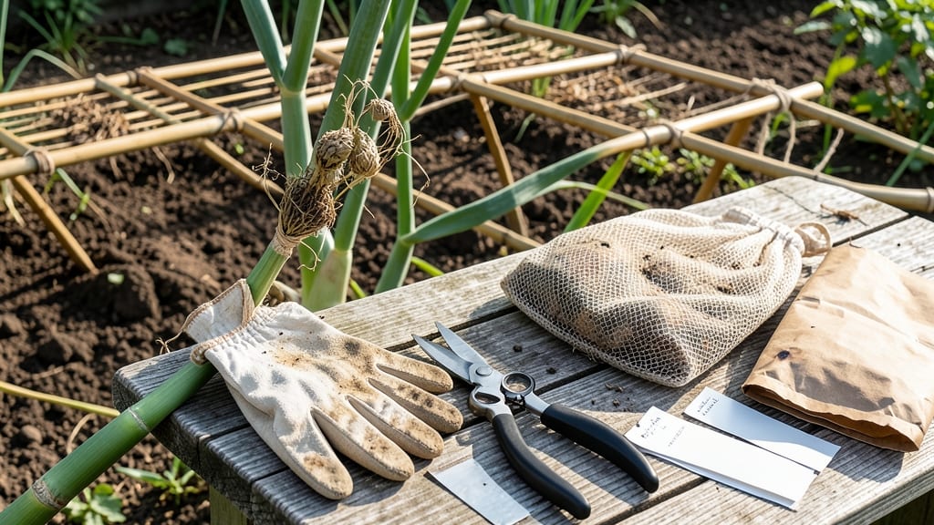 How to Harvest Onion Seeds: When Flower Stalks Turn Brown and Crack Open Naturally