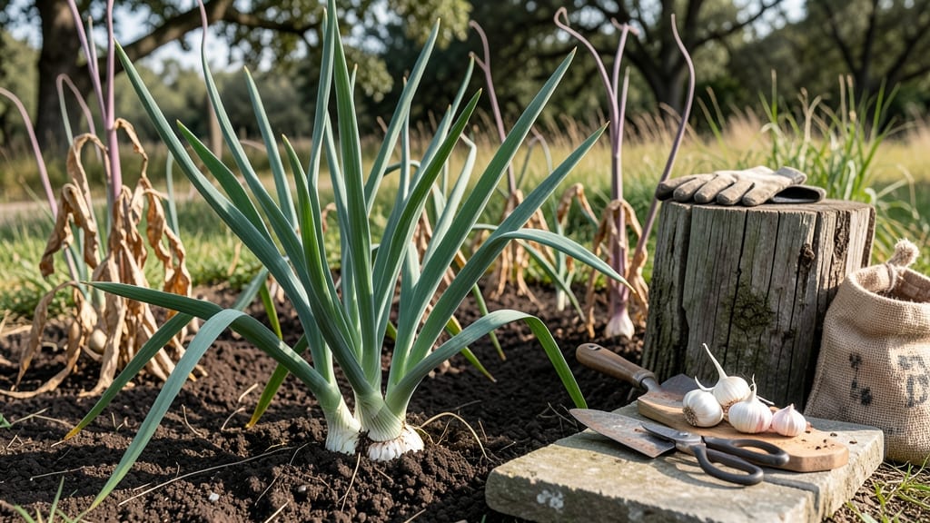 When to Harvest Garlic in Zone 8: Soil Temperature Triggers for Perfect Bulbs