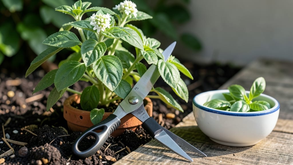 Proper Way to Harvest Basil: Pinch Young Leaves for Nonstop Regrowth