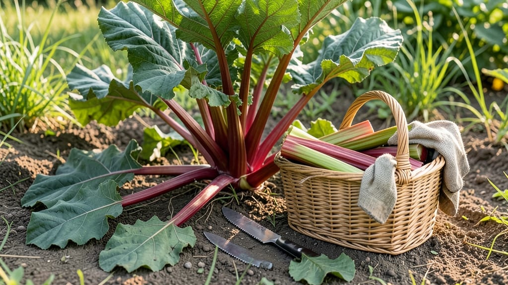 Harvest Time for Rhubarb: Stem Color Shift Signals Peak Season