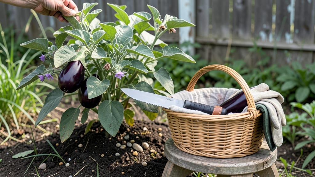 When to Harvest Japanese Eggplant: Firm Skin and Deep Purple Glow